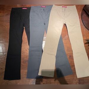 UNIONBAY Women's Boot Cut Pants in Black, Gray, and Tan